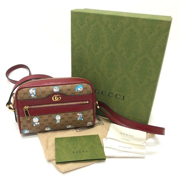Authenticity Guarantee GUCCI 647784 GG Supreme Doraemon x GUCCI Bag Shoulder Ba - Picture 1 of 14